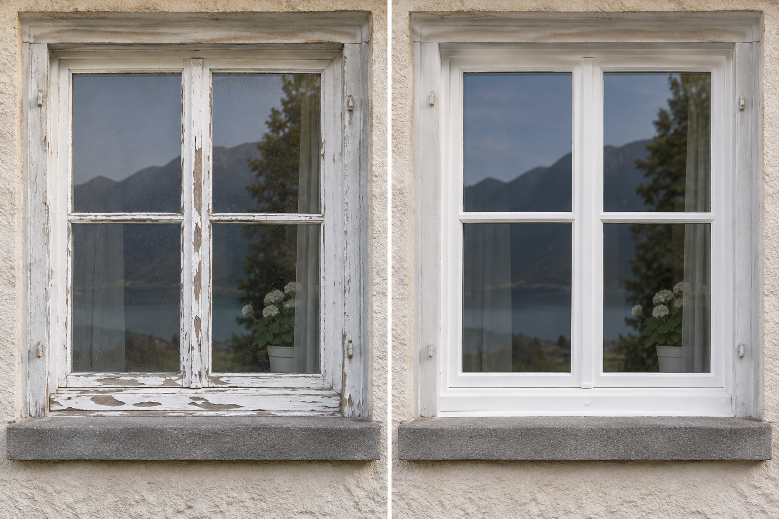 Vorher-Nachher-Beispiel: Fenster